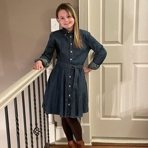 !! SALE !! *Brand New* POLO RALPH LAUREN girl's Casual Blue Jean Dress w/Pockets